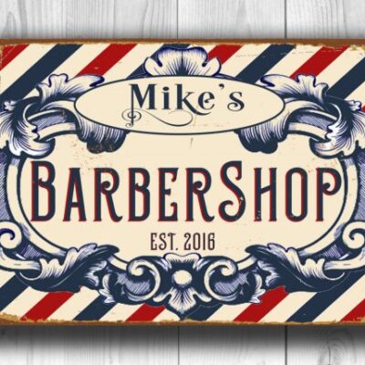 PERSONALIZED BARBERSHOP SIGN