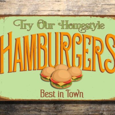 HAMBURGERS RESTAURANT SIGN