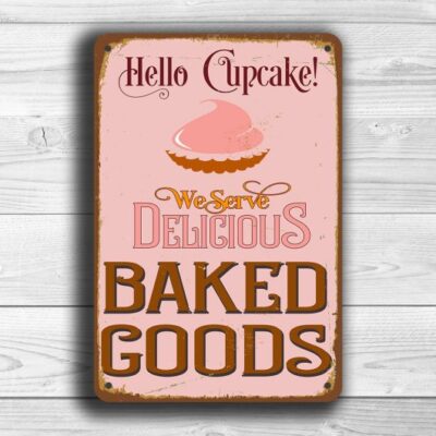 Hello Cupcake Bakery Sign