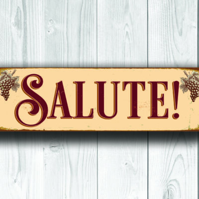 Salute Sign – French Welcome Sign, Authentic Gifts from France, Entryway Décor, Durable UV Protected Signs