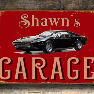 1975 Ferrari 308 GTB - Custom Garage Sign
