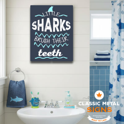 Little Sharks Bathroom Sign