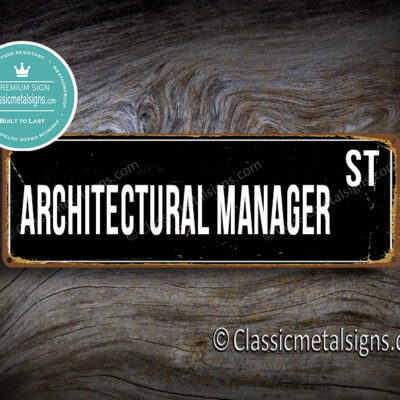 Architectural Manager Street Sign Gift