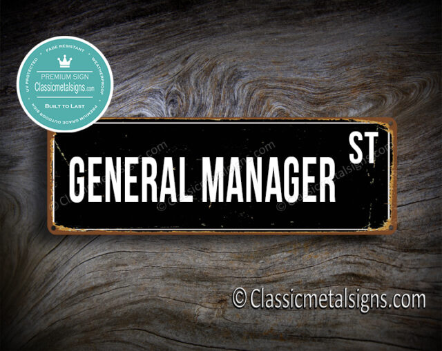 General Manager Lettering General Manager Street Sign Gift | Check Out Gift Ideas On ...