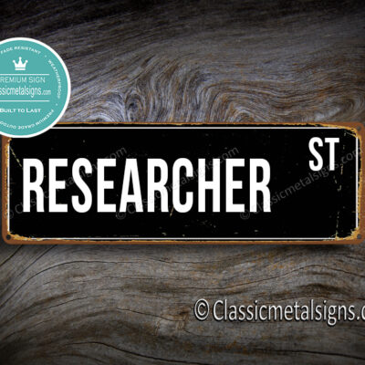 researcher-street-sign
