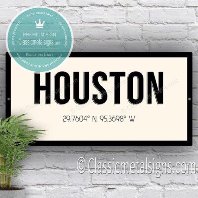 houston coordinates sign