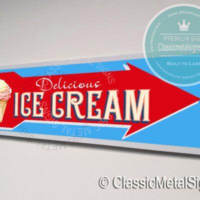 Ice Cream Directional Sign