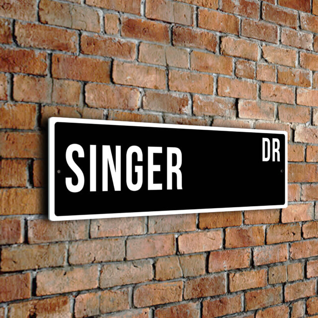Writing Sign Singer Singer Street Sign | Singer Gifts | Gift for Singer