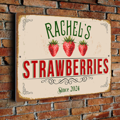 Personalized Strawberry sign