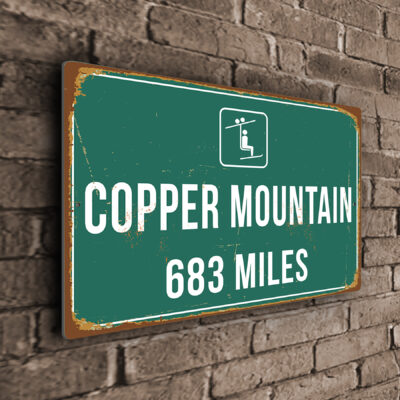 Copper Mountain Ski Resort Distance Sign