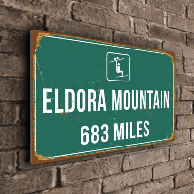 Eldora Mountain Ski Resort Distance Sign