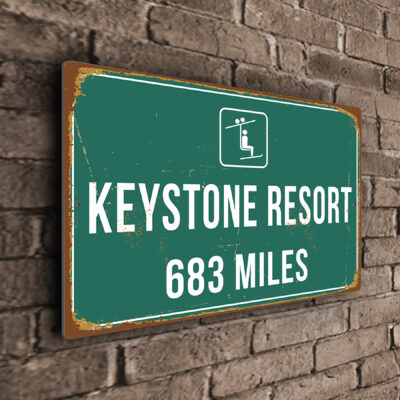 Keystone Ski Resort Distance Sign