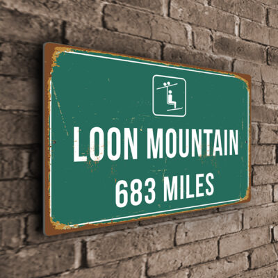 Loon Mountain Ski Resort Distance Sign