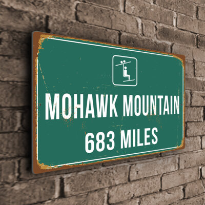 Mohawk Mountain Ski Resort Distance Sign