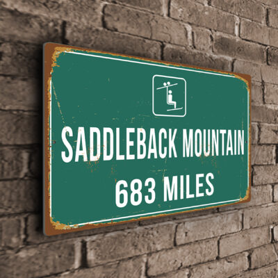 Saddleback Mountain Ski Resort Distance Sign