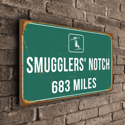 Smugglers Notch Ski Resort Distance Sign