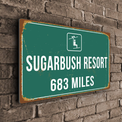 Sugarbush Resort Ski Resort Distance Sign