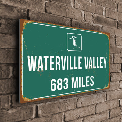 Waterville Valley Ski Resort Distance Sign