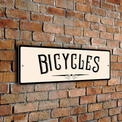 Cream Bicycles Sign