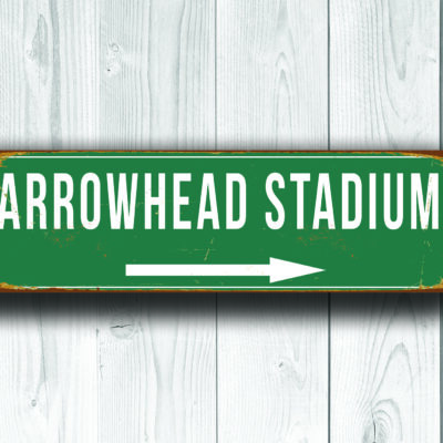 Arrowhead Stadium Sign Vintage style