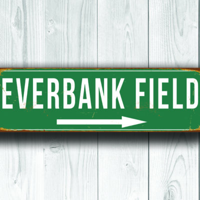 Everbank Field Sign Vintage Style