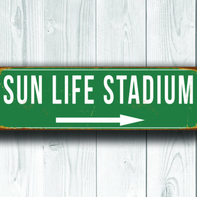Sun Life Stadium Sign Vintage Style