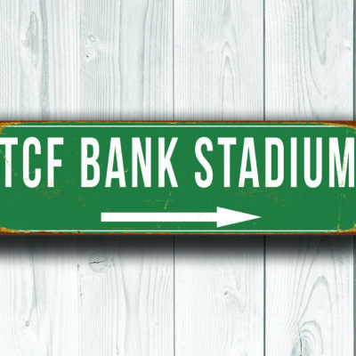 TCF Bank Stadium Sign Vintage Style