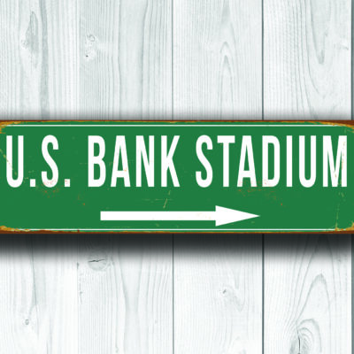 US Bank Stadium Sign Vintage style