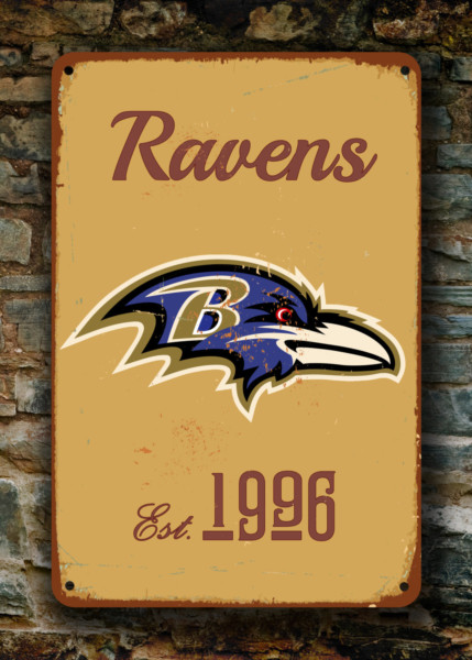 Baltimore Ravens Sign - Maryland Stadium Style Wall Hanging, Scuff Guarded Protective Layer, Purple Pain Theme, Sophisticated Interior Design Piece - Image 9