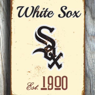 Chicago White Sox Sign - South Side Baseball Heritage Art, High Definition Lustre Surface, Black and White Pride Ornament, Permanent Mounting Plaque