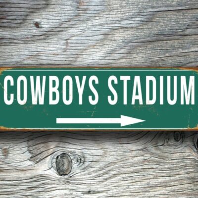 Cowboys Stadium Sign Vintage style