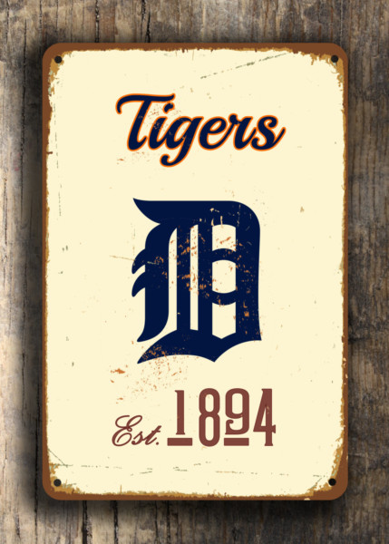 Detroit Tigers Sign - Classic Motor City Commemorative, Durable All-Weather Aluminum, Vibrant Navy & Orange Keepsake, Authentic Indoor Outdoor Finish - Image 6