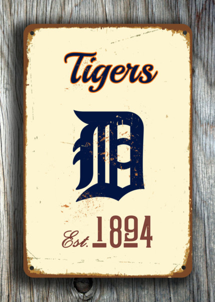 Detroit Tigers Sign - Classic Motor City Commemorative, Durable All-Weather Aluminum, Vibrant Navy & Orange Keepsake, Authentic Indoor Outdoor Finish - Image 8