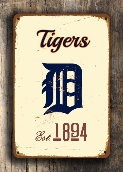 Detroit Tigers Sign - Classic Motor City Commemorative, Durable All-Weather Aluminum, Vibrant Navy & Orange Keepsake, Authentic Indoor Outdoor Finish - Image 9