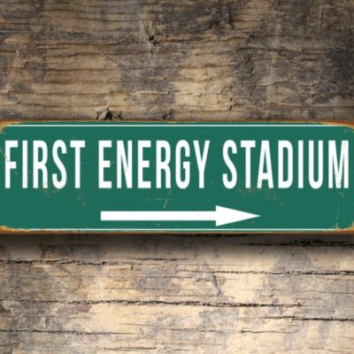 First Energy Stadium Sign Vintage Style
