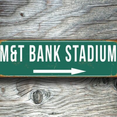 MandT Bank Stadium Sign Vintage style
