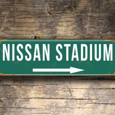 Nissan Stadium Sign Vintage style