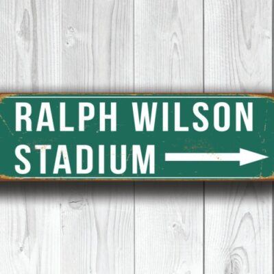 Ralph Wilson Stadium Sign Vintage style