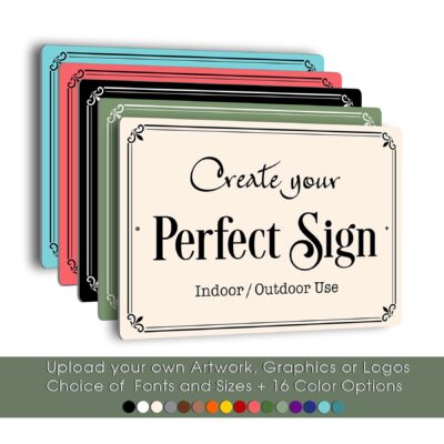 Create Your Own Sign, Fully Custom Personalized Plaque with Text Artwork or Logo